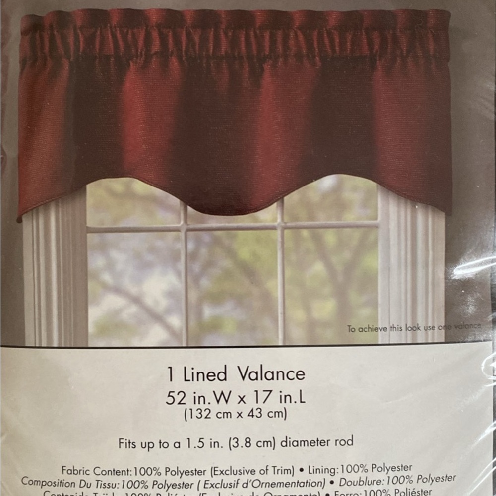 Bed Bath & Beyond Deep Red Curtain Window Treatments - Set of two.